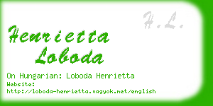 henrietta loboda business card